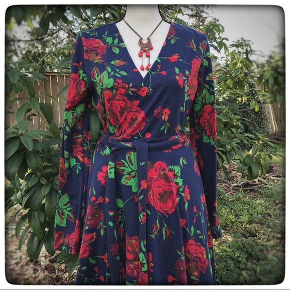 NWOT Fall/ Winter Holidays Maxi Dress, warm and beautiful! - Picture 1 of 8